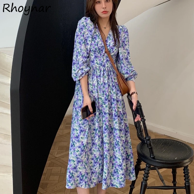 Dresses Women Floral Vintage Aesthetic French Style Autumn Panelled Tender Prevalent Puff Sleeve Classy Cozy Ins Hot Sale Ladies
Dresses Women Floral Vintage Aesthetic French Style Autumn Panelled Tender Prevalent Puff Sleeve Classy Cozy Ins Hot Sale Ladies