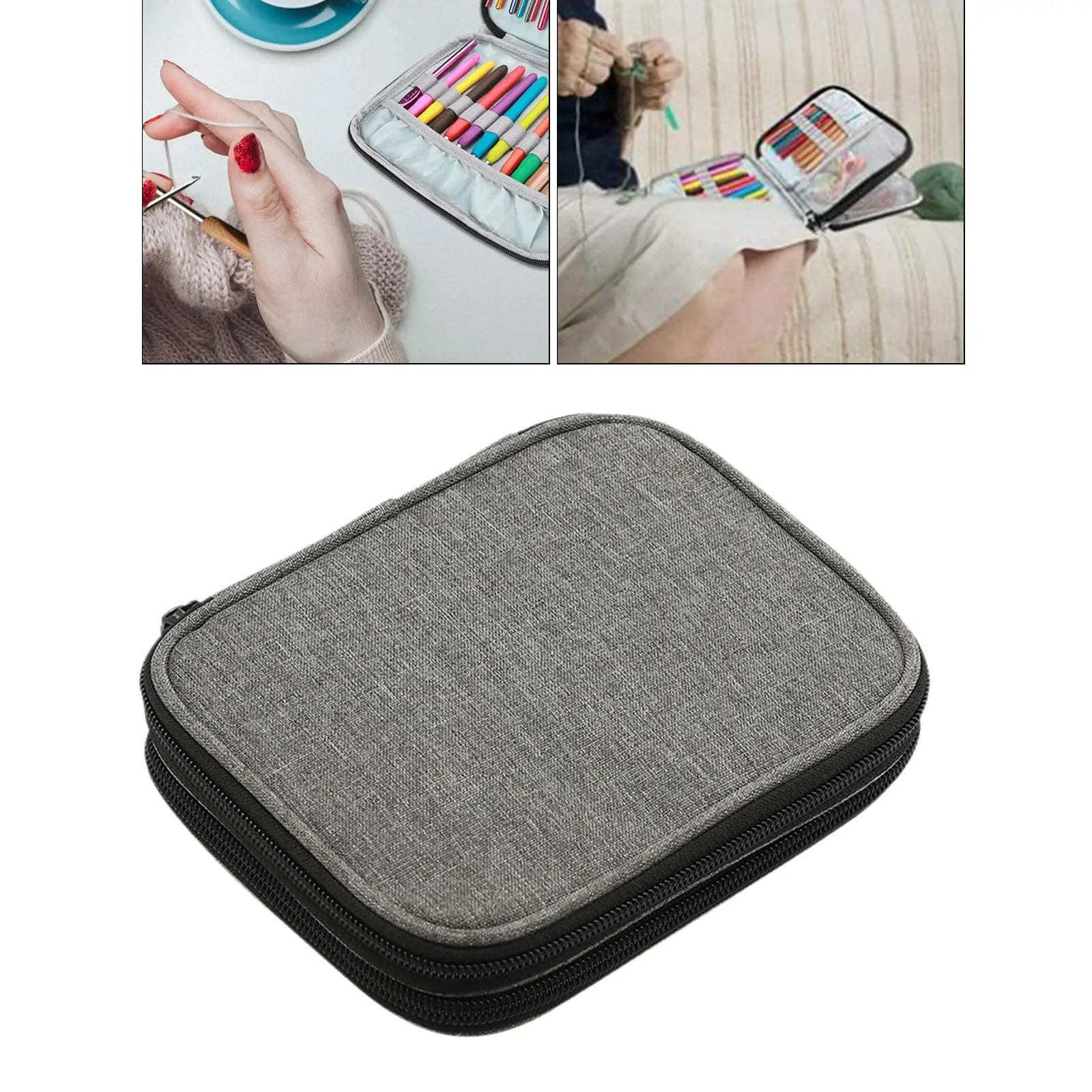 Oxford Crochet Hook Case Only Empty Zipper Bag Portable Travel Crochet Storage Bag with Web Pocket for Carrying Crochet Needles
Oxford Crochet Hook Case Only Empty Zipper Bag Portable Travel Crochet Storage Bag with Web Pocket for Carrying Crochet Needles