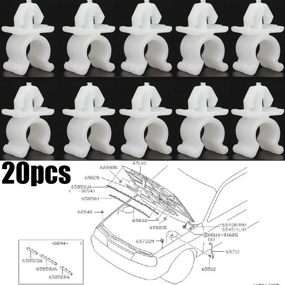 20PCS Car Plastics Clip Hood Rod Holder Opener Stay Grommet Clips For Nissan Pathfinder Navara Skyline X-Trail T30
20PCS Car Plastics Clip Hood Rod Holder Opener Stay Grommet Clips For Nissan Pathfinder Navara Skyline X-Trail T30