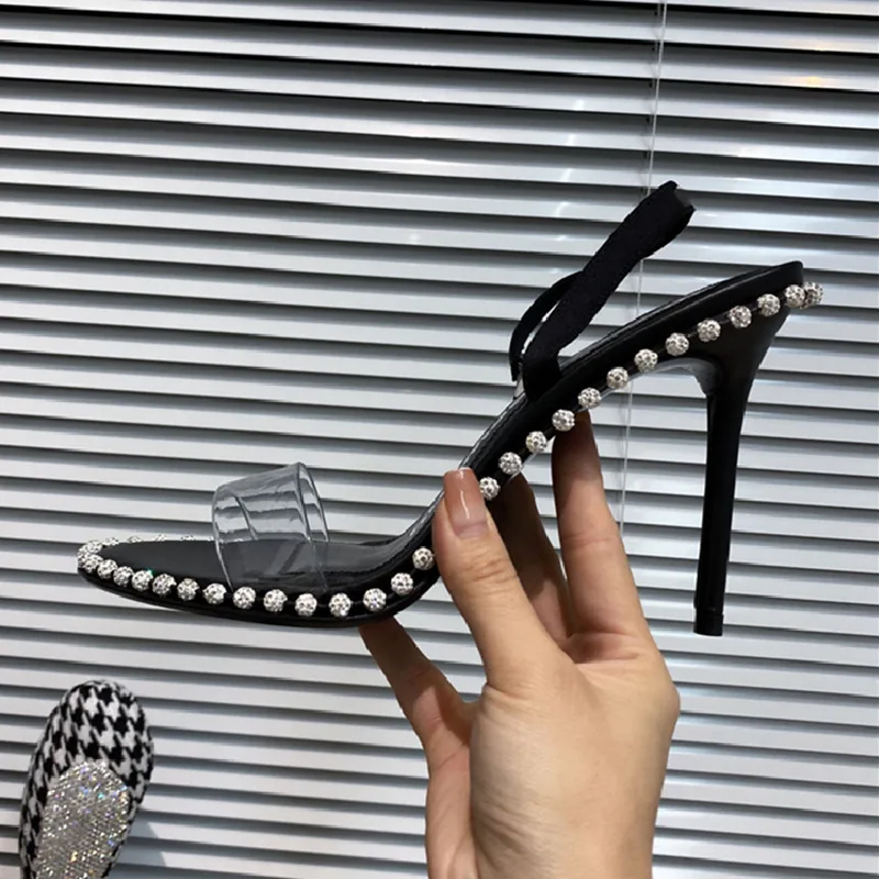 2021 summer Rhinestone transparent one line sandals thin heel back empty Sexy Pink high heel fairy style
2021 summer Rhinestone transparent one line sandals thin heel back empty Sexy Pink high heel fairy style