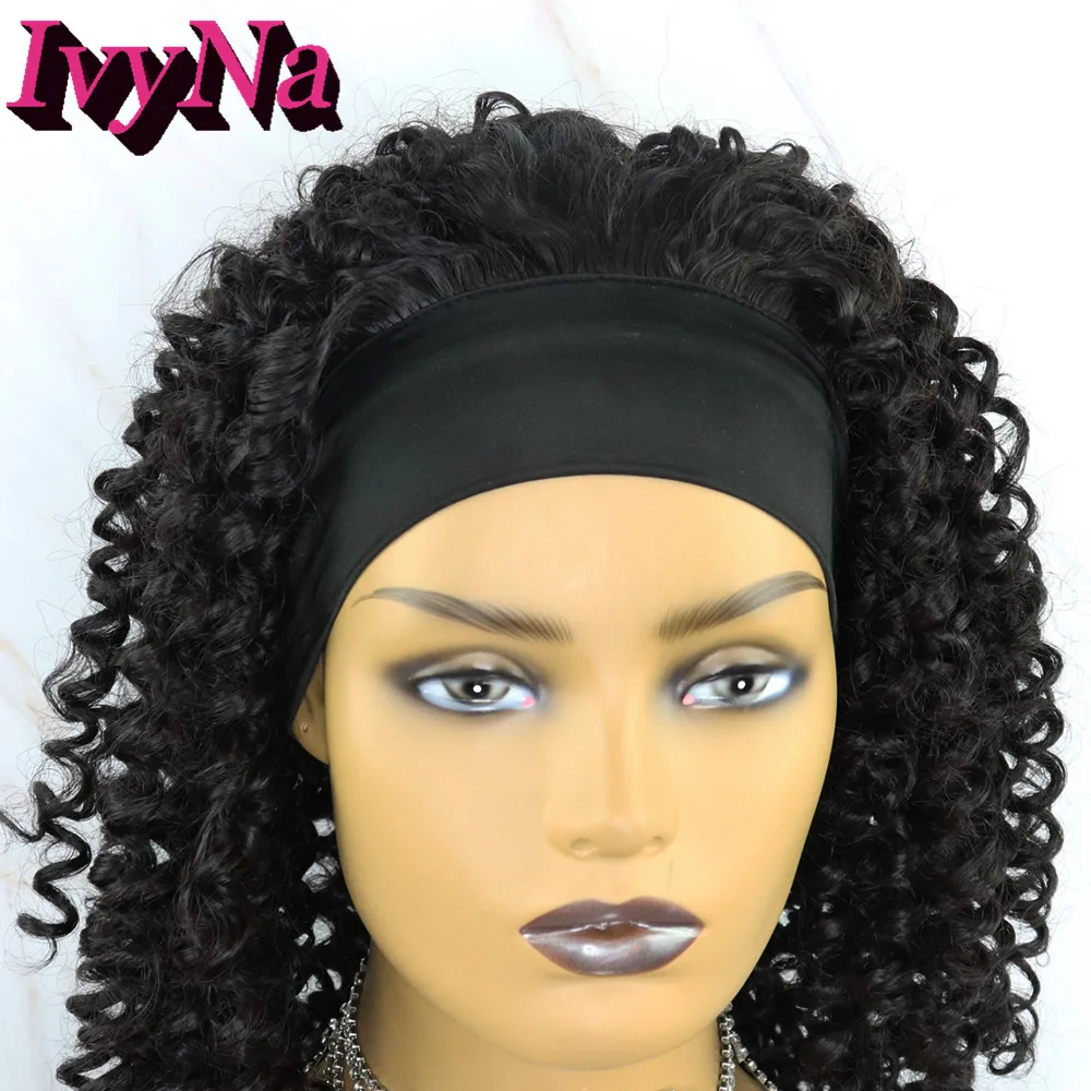 IvyNa Short Kinky Curly Headband Wig Synthetic Hair for Black Women Headwrap Wig Short Afro Kinky Curly African American Futura 
IvyNa Short Kinky Curly Headband Wig Synthetic Hair for Black Women Headwrap Wig Short Afro Kinky Curly African American Futura