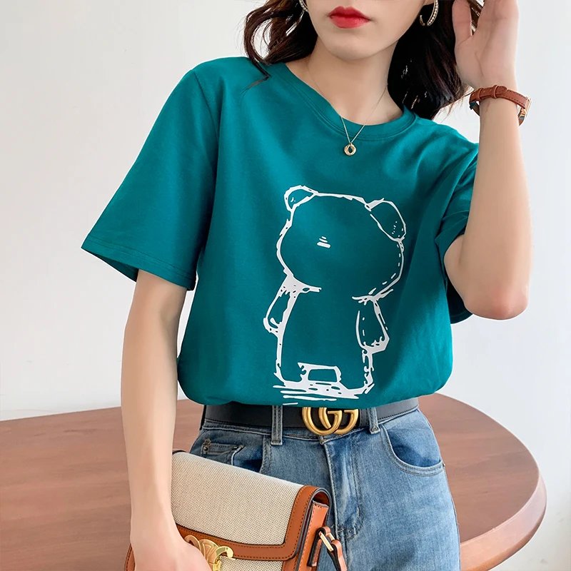 offers han edition ins bear printing short sleeve T-shirt female summer round collar loose cotton half sleeve blouse
offers han edition ins bear printing short sleeve T-shirt female summer round collar loose cotton half sleeve blouse