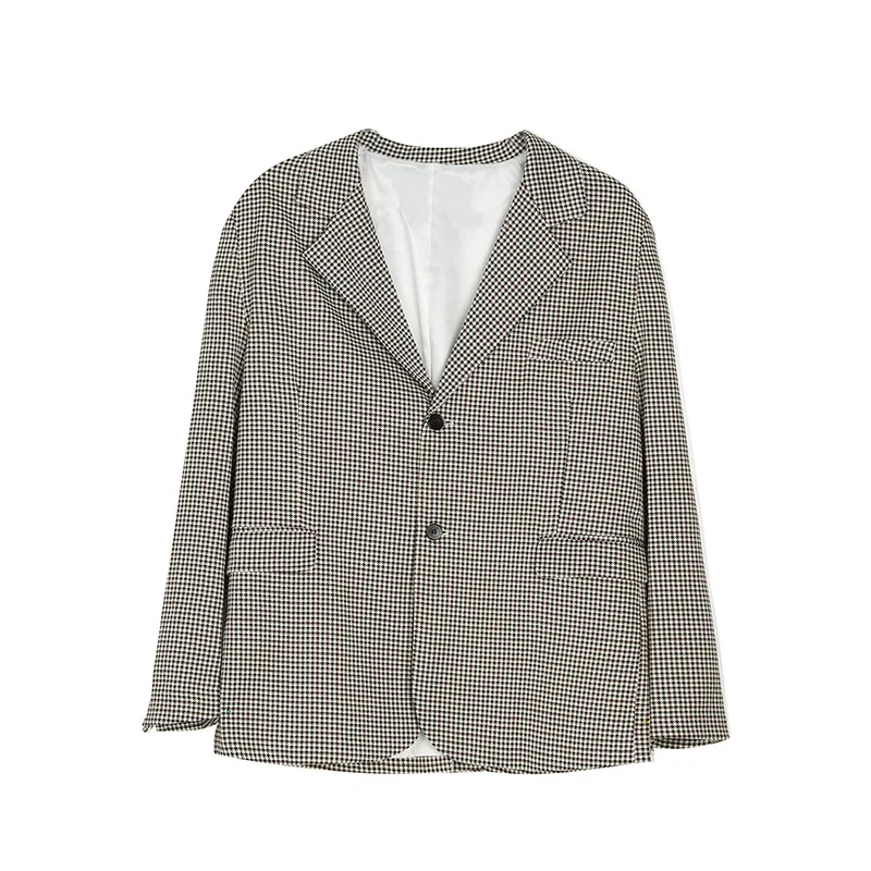 IEFB Men's Wear Suit Coat Khaki Plaid Pattern Notched Collar Long Sleeve Single Breasted Back Split Blazers Famale new 9Y5141
IEFB Men's Wear Suit Coat Khaki Plaid Pattern Notched Collar Long Sleeve Single Breasted Back Split Blazers Famale new 9Y5141