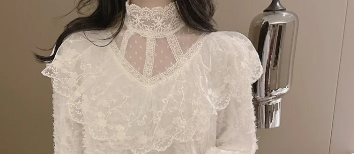 Elegant long sleeve casual blouse korean spring 2021 new fashion office shirt women lace tops
Elegant long sleeve casual blouse korean spring 2021 new fashion office shirt women lace tops