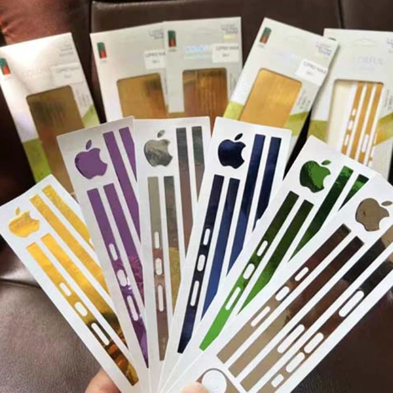 50PCS Plating PVC Frame Decal Skin Color For iPhone 12 Pro Max iPhone12 mini LOGO Cover Skins Border Sticker Protector Side Film
50PCS Plating PVC Frame Decal Skin Color For iPhone 12 Pro Max iPhone12 mini LOGO Cover Skins Border Sticker Protector Side Film