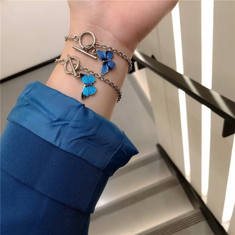 Small Design Sense Korean Blue Butterfly One Word Buckle Bracelet Necklace Couple Girlfriends Jewelry Luxury Jewelry Wholesale
Small Design Sense Korean Blue Butterfly One Word Buckle Bracelet Necklace Couple Girlfriends Jewelry Luxury Jewelry Wholesale