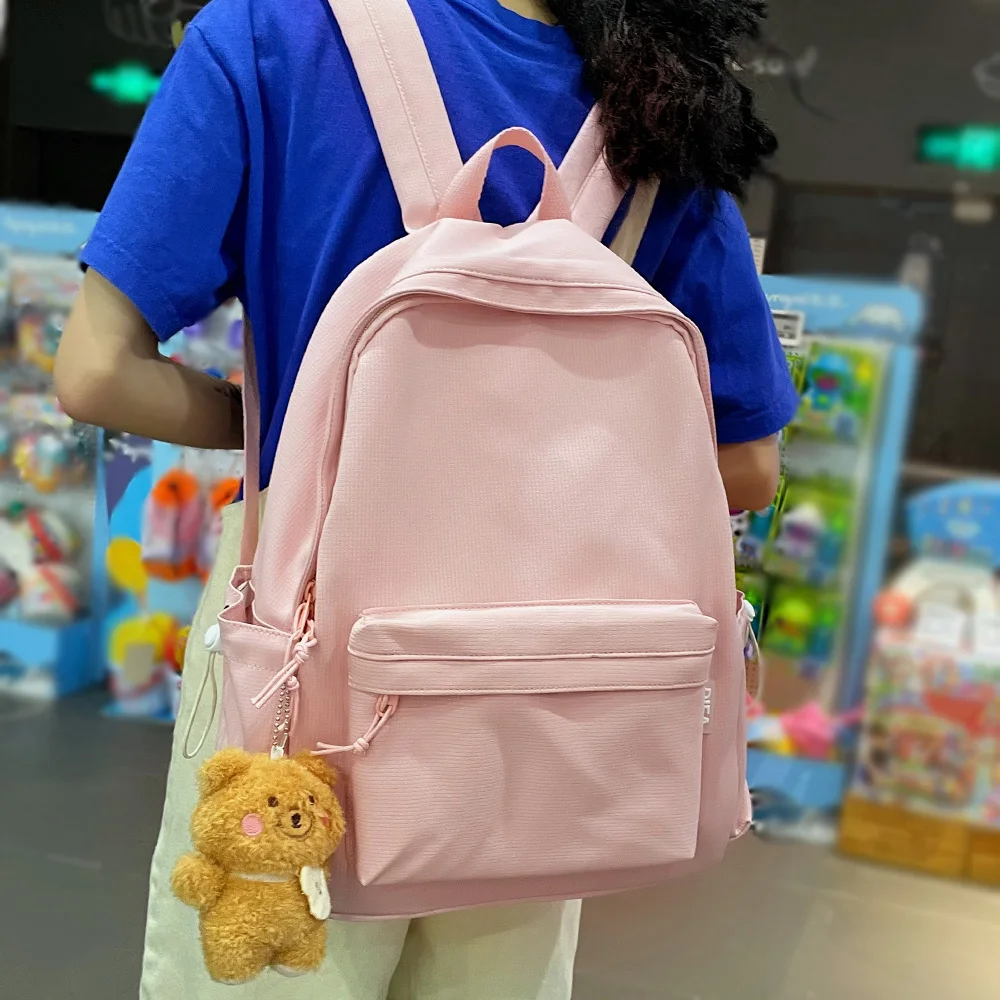 Girl Laptop Waterproof Backpack Female Kawaii Bag Lady Solid Color Travel Backpack Fashion Book Women Trendy College Student Bag
Girl Laptop Waterproof Backpack Female Kawaii Bag Lady Solid Color Travel Backpack Fashion Book Women Trendy College Student Bag