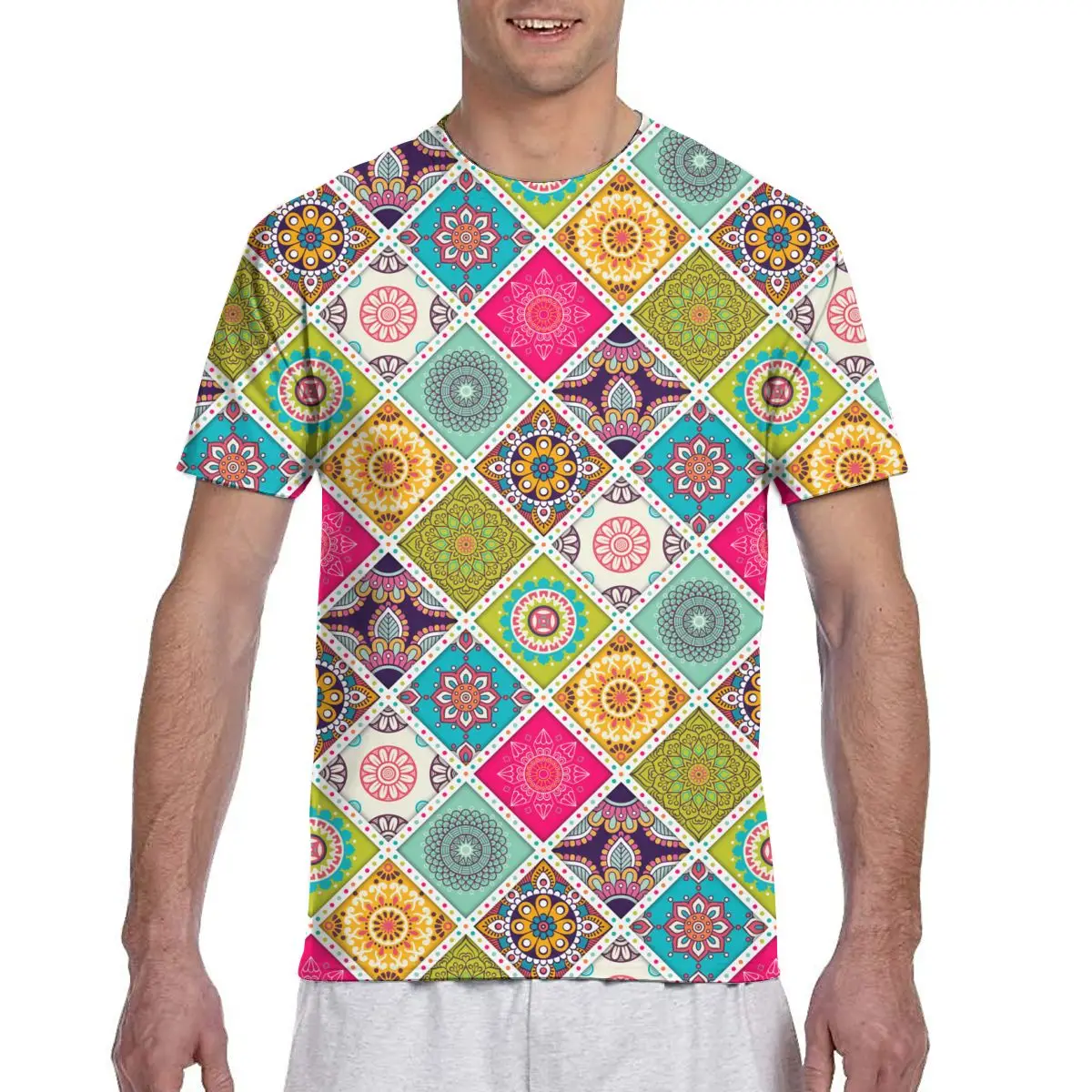 New Arrive Popular Colorful Ethnic Pattern Tshirt Men t-shirt Harajuku Style T shirt Summer Tops
New Arrive Popular Colorful Ethnic Pattern Tshirt Men t-shirt Harajuku Style T shirt Summer Tops