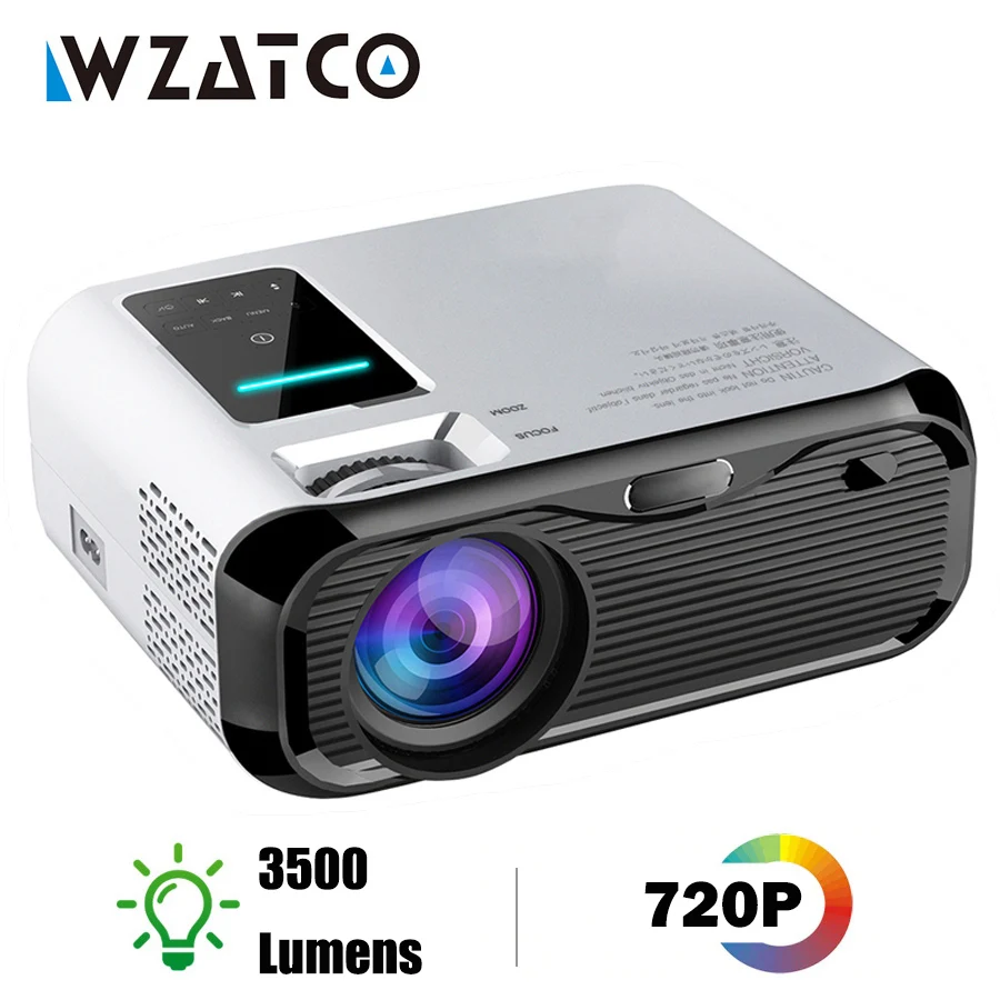 Портативный светодиодный мини проектор WZATCO E500 3500 лм Wi Fi Android 9 0 умный