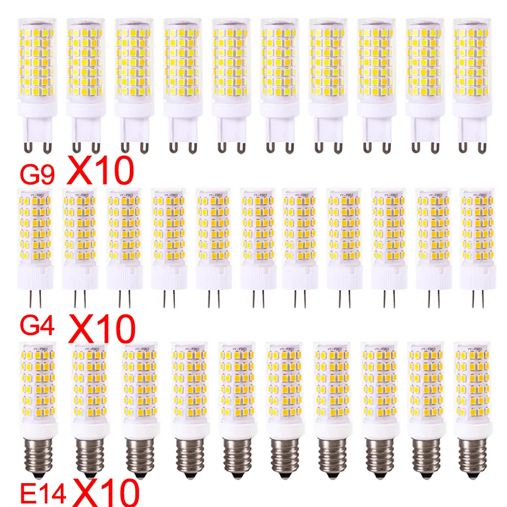 10PCS G9 G4 E14 led corn light 3W 5W 7W AC220V LED corn bulb LED lamp SMD2835 360 beam angle replacement halogen chandelier
10PCS G9 G4 E14 led corn light 3W 5W 7W AC220V LED corn bulb LED lamp SMD2835 360 beam angle replacement halogen chandelier