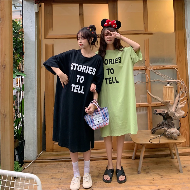 Cotton Short Sleeve T-Shirt 2020 Summer Korean Casual Black Tops Loose Show Thin Large Women's Fat O-Neck Oversize Letter Dress
Cotton Short Sleeve T-Shirt 2020 Summer Korean Casual Black Tops Loose Show Thin Large Women's Fat O-Neck Oversize Letter Dress