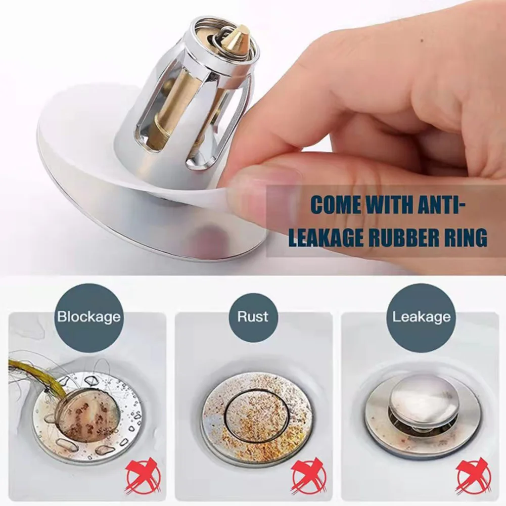 Universal Bounce Core Basin Sink Plug Kitchen Bathroom Drain Filter Push Stopper Clogged Hair Copper Strainer
Universal Bounce Core Basin Sink Plug Kitchen Bathroom Drain Filter Push Stopper Clogged Hair Copper Strainer