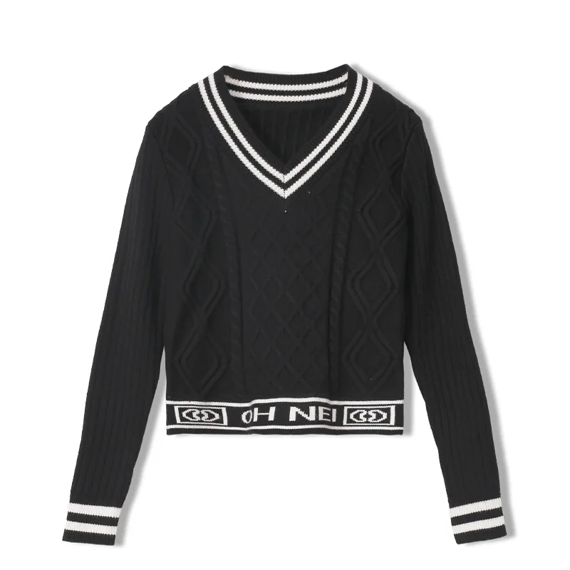 Women School Uniforms Sweater V-neck Preppy Style Knit Sweaters Uniform Top Sailor Fashion Outerwear Letters Jacquard Pullover
Women School Uniforms Sweater V-neck Preppy Style Knit Sweaters Uniform Top Sailor Fashion Outerwear Letters Jacquard Pullover