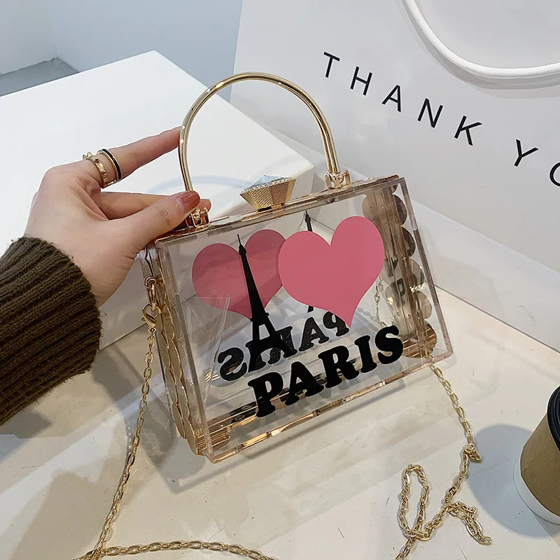 Women's Fashion PVC Box Bag 2021 New Chain Shoulder Messenger Bag Crossbody Bags for Women Purses and Handbags Luxury Designer
Women's Fashion PVC Box Bag 2021 New Chain Shoulder Messenger Bag Crossbody Bags for Women Purses and Handbags Luxury Designer