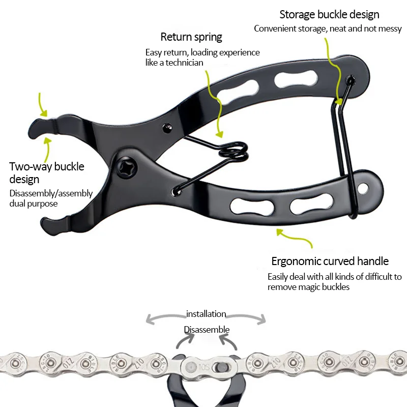 Bicycle Chain Quick Link Mini Tool with Hook up Multi Link Plier MTB Road Bike Chain Clamp Magic Buckle Cycling Chain Hook Tools
Bicycle Chain Quick Link Mini Tool with Hook up Multi Link Plier MTB Road Bike Chain Clamp Magic Buckle Cycling Chain Hook Tools