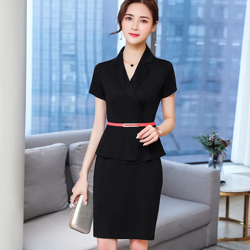 Jewelry Store Work Clothes Female Professional Hotel Receptionist Uniform Uniform Suit Collar Striped Stretch Dress
Jewelry Store Work Clothes Female Professional Hotel Receptionist Uniform Uniform Suit Collar Striped Stretch Dress
