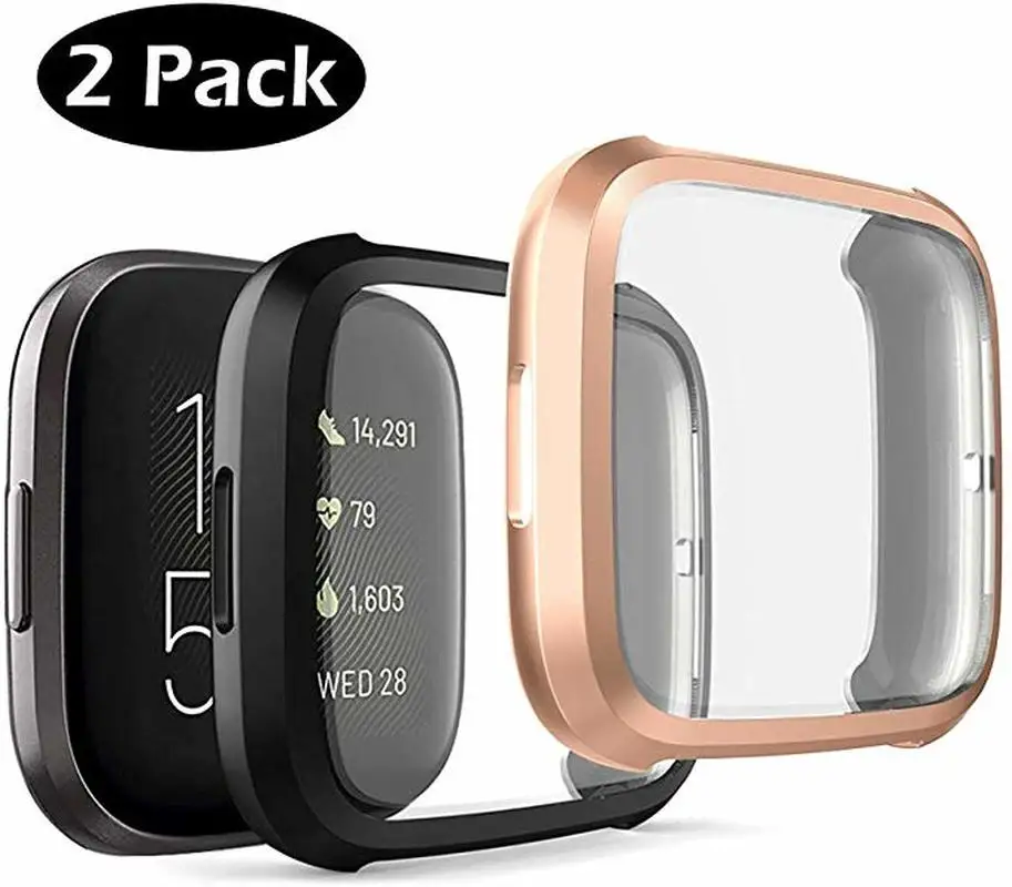 2 шт мягкий Tpu чехол для Fitbit Versa versa ремешок Водонепроницаемый корпус наручных