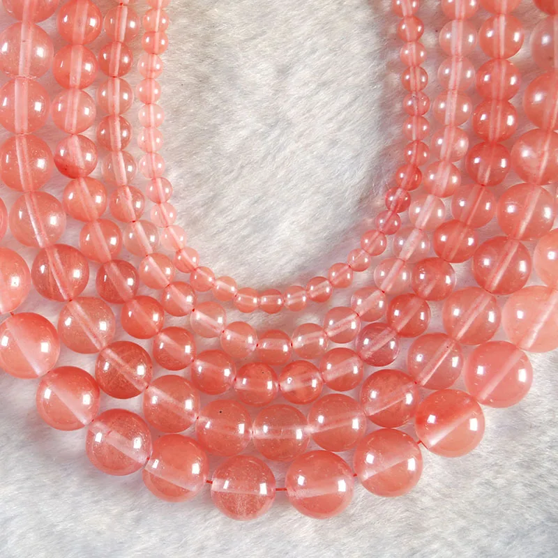 Wholesale Natural Stone Beads Pink Cherry Quartz Crystal Round Beads For Jewelry Making Needlework Bracelet Diy Access
Wholesale Natural Stone Beads Pink Cherry Quartz Crystal Round Beads For Jewelry Making Needlework Bracelet Diy Access
