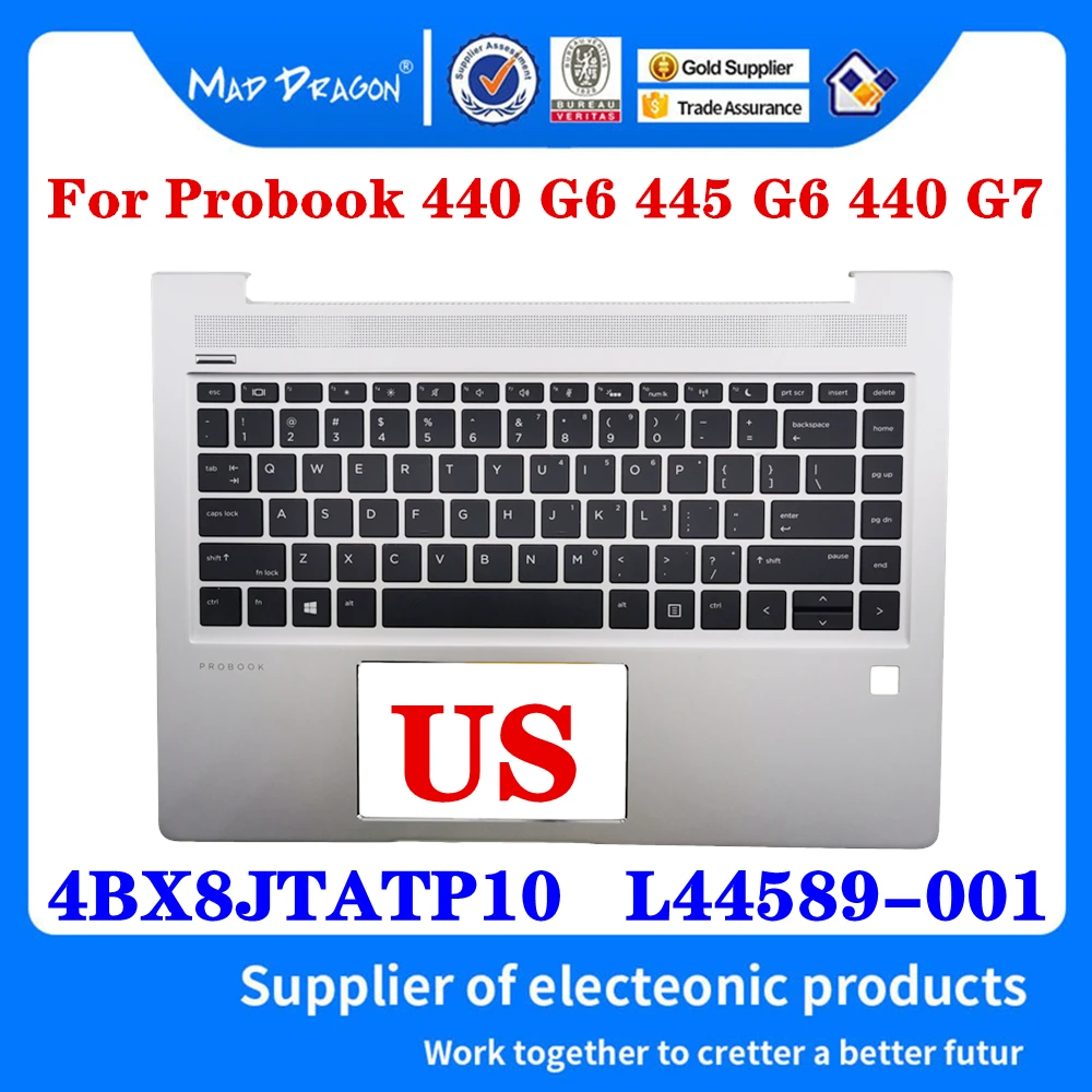 Новый 4BX8JTATP10 L44589-001 для HP Probook 440 445 G6 440 G7 Упор для рук верхнюю крышку верхний чехол с нами W/N Подсветка клавиатура серебро
Новый 4BX8JTATP10 L44589-001 для HP Probook 440 445 G6 440 G7 Упор для рук верхнюю крышку верхний чехол с нами W/N Подсветка клавиатура серебро