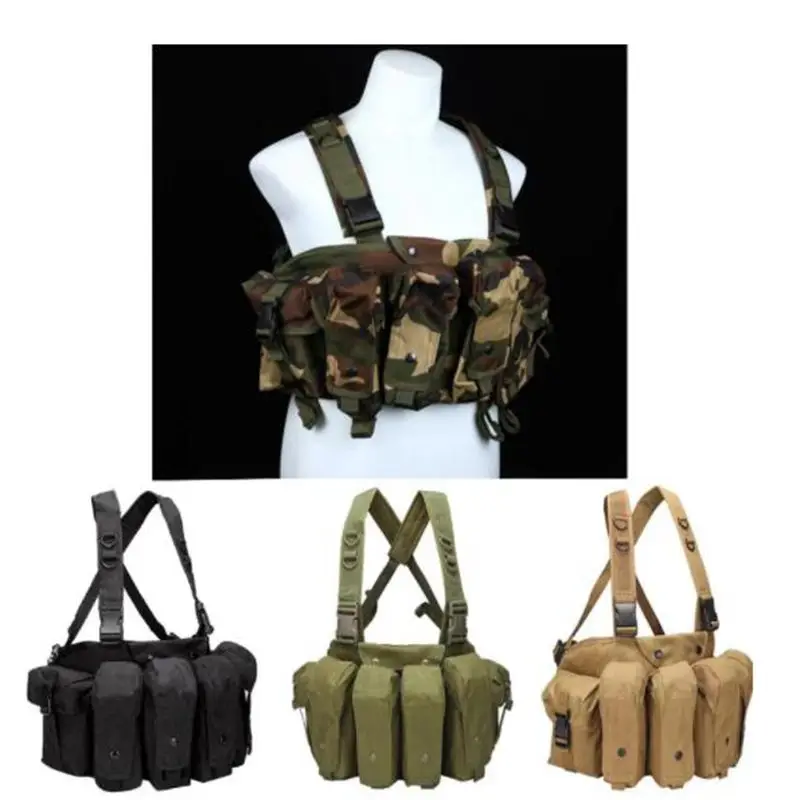 

Latest Combat Tactical Military Assault Chest Magazine Carrier Combat Military Army AK Vest Molle Shooting Accessories
