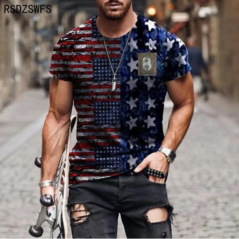 3D Men's T-shirt Sports Fitness Summer Short-sleeved, Fashionable Streetwear Large Size National Flag Printing
3D Men's T-shirt Sports Fitness Summer Short-sleeved, Fashionable Streetwear Large Size National Flag Printing