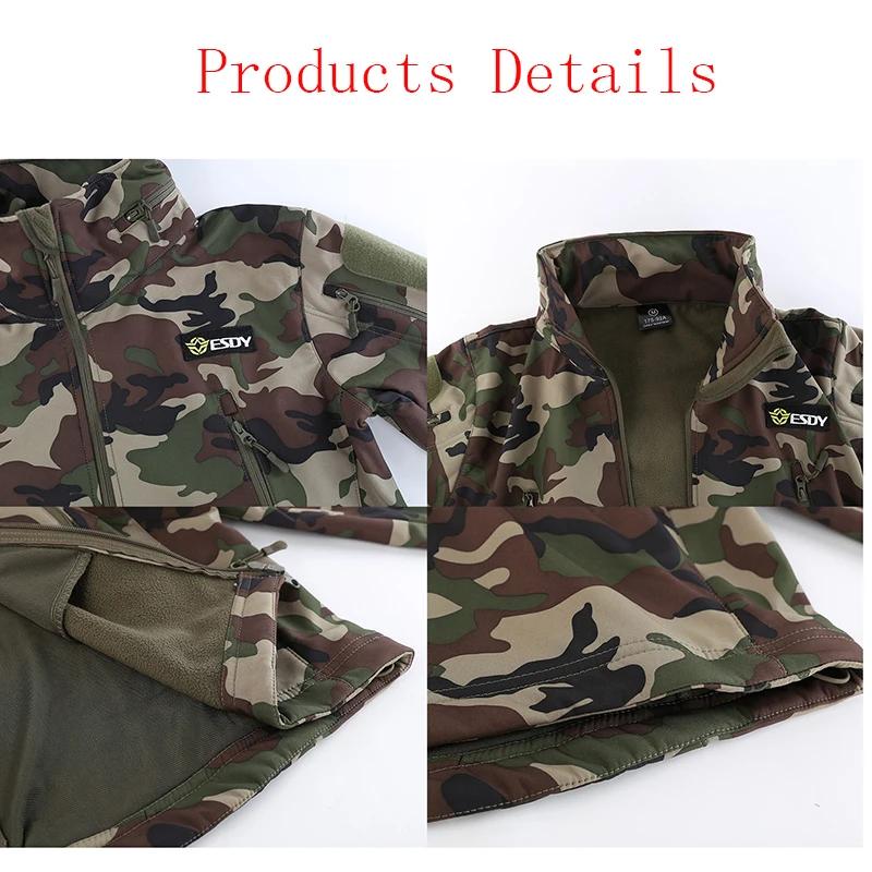 Military Jacket Men Tactical Soft Shell Shark Skin Waterproof Windbreaker Fleece Army Camouflage Jackets Male Flight Pilot Coats
Military Jacket Men Tactical Soft Shell Shark Skin Waterproof Windbreaker Fleece Army Camouflage Jackets Male Flight Pilot Coats