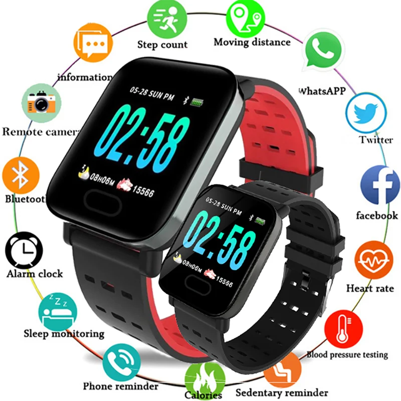 A6 Smart Watch Women Men Fitness Bracelet Sport Pedometer Waterproof Smartband Heart Rate Blood Preesuer Monitor Smartwatch 2021
A6 Smart Watch Women Men Fitness Bracelet Sport Pedometer Waterproof Smartband Heart Rate Blood Preesuer Monitor Smartwatch 2021
