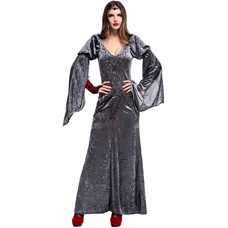 

Halloween Purim Carnival Party Victorian Royal Court Vampire Queen Dress Masquerade Gothic Witch Princess Fantasia Cosplay Costu