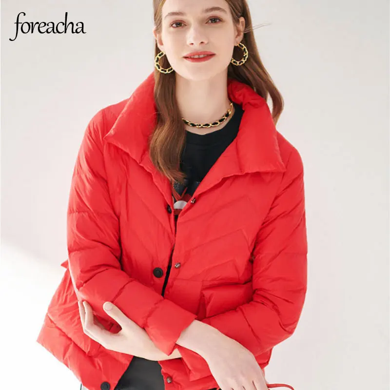 foreacha stand up collar double breasted autumn women coat long sleeved short white duck down women down jacket chaqueta abajo 
foreacha stand up collar double breasted autumn women coat long sleeved short white duck down women down jacket chaqueta abajo