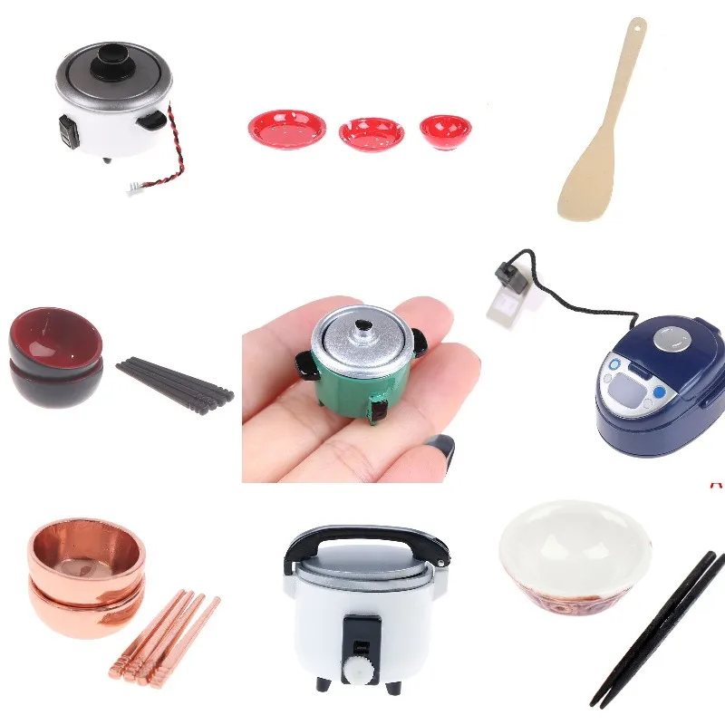 New DIY Miniature Rice Cooker Appliances Spoon Bowl Chopsticks Tableware Kitchen Accessories For Dollhouse Accessories Toy
New DIY Miniature Rice Cooker Appliances Spoon Bowl Chopsticks Tableware Kitchen Accessories For Dollhouse Accessories Toy