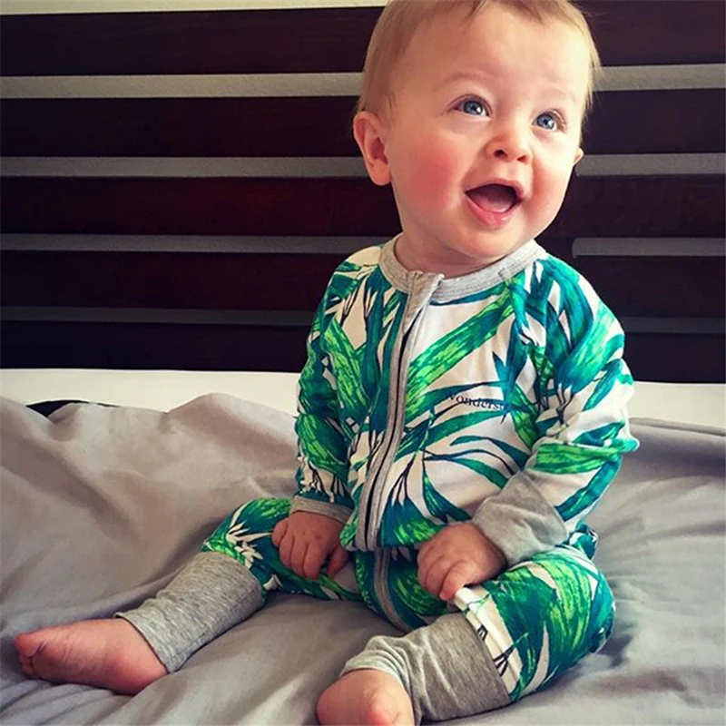 2020 Autumn Spring Infant Kids Bamboo Leaves Romper Baby Girls Boys Long Sleeve Romper Jumpsuit Outfits Clothes Set
2020 Autumn Spring Infant Kids Bamboo Leaves Romper Baby Girls Boys Long Sleeve Romper Jumpsuit Outfits Clothes Set