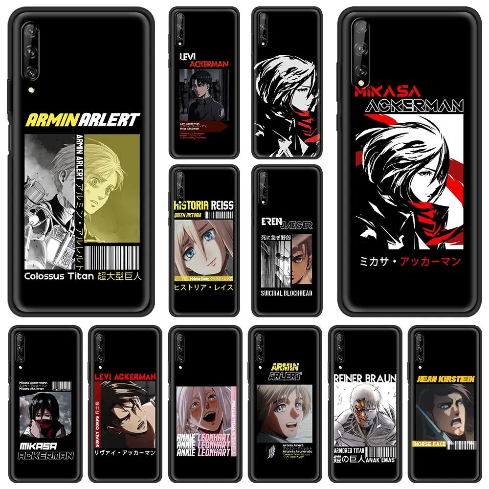Attack on Titan Anime Girl Eren Phone Case For Huawei P30 Pro P40 Lite E P Smart Z Y6 Y7 2019 Soft Black Cover Couqe Funda Capa
Attack on Titan Anime Girl Eren Phone Case For Huawei P30 Pro P40 Lite E P Smart Z Y6 Y7 2019 Soft Black Cover Couqe Funda Capa