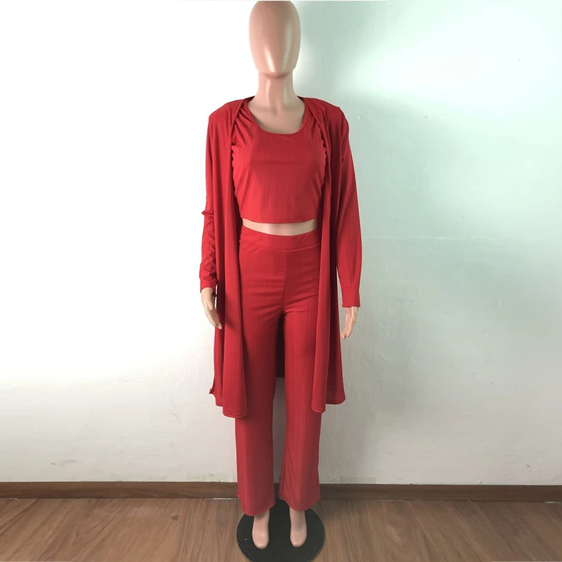 HAOYUAN Casual Knitted 3 Piece Set Long Sleeve Cardigan Crop Top Wide Leg Pants Fall Winter Clothing for Women Fashion Outfits
HAOYUAN Casual Knitted 3 Piece Set Long Sleeve Cardigan Crop Top Wide Leg Pants Fall Winter Clothing for Women Fashion Outfits