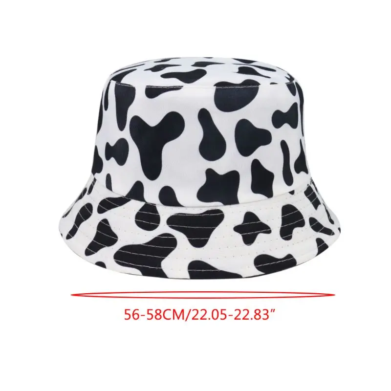 Japanese Unisex Summer Bucket Hat Black White Dairy Cow Print Personality Outdoor Sunscreen Reversible Fisherman Cap
Japanese Unisex Summer Bucket Hat Black White Dairy Cow Print Personality Outdoor Sunscreen Reversible Fisherman Cap