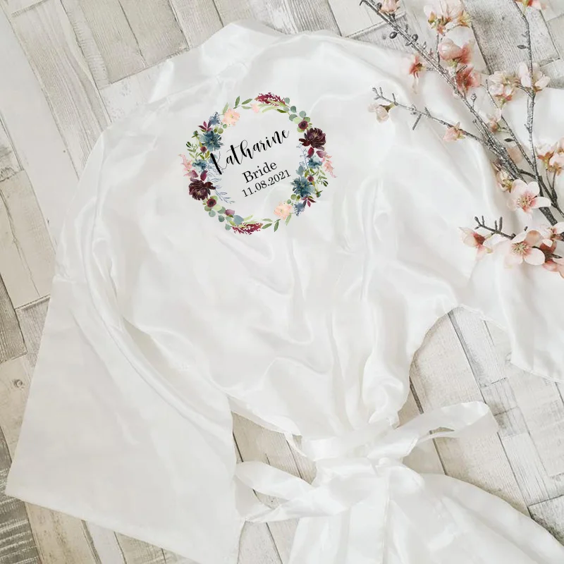 Flower Print Personalized Custom Name Wedding Satin Dressing Gown Bride Team Robes Bridal Party Robes Bridesmaid Robes gift
Flower Print Personalized Custom Name Wedding Satin Dressing Gown Bride Team Robes Bridal Party Robes Bridesmaid Robes gift