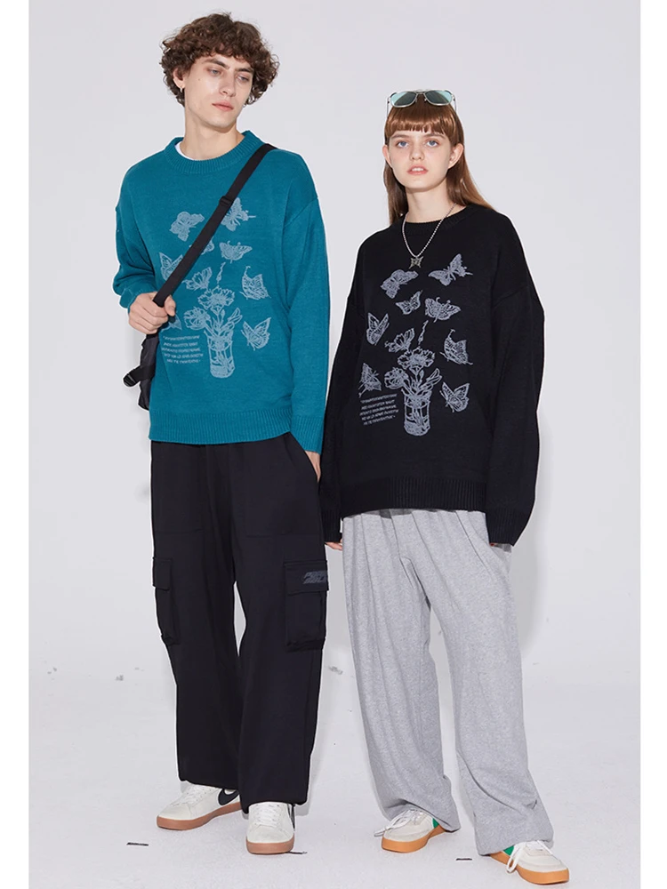 Unisex Butterfly Flowers Knitted Jumper Sweaters Hipster Streetwear Harajuku Hip Hop Casual Pullover Knitwear Tops Outerwear Men
Unisex Butterfly Flowers Knitted Jumper Sweaters Hipster Streetwear Harajuku Hip Hop Casual Pullover Knitwear Tops Outerwear Men