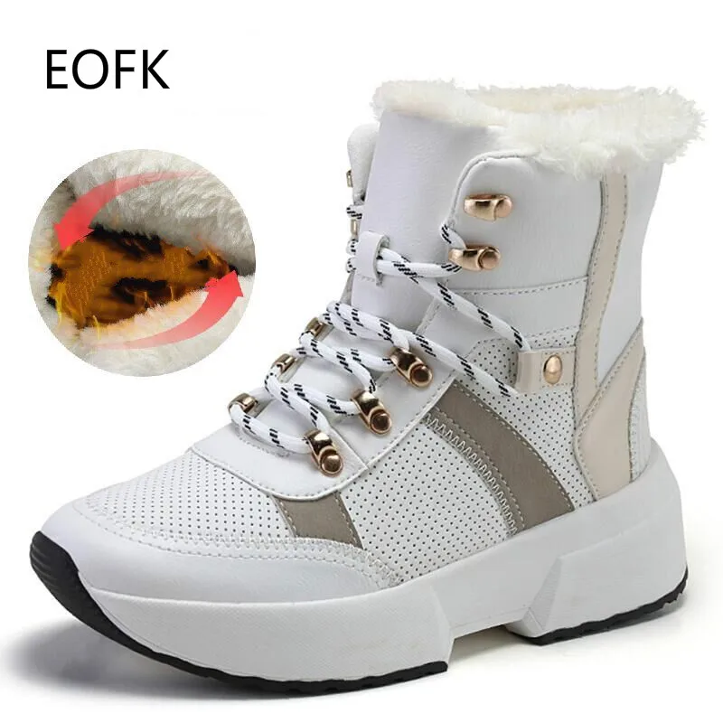 EOFK Women Boots Winter High Quality Warm Plush Mid-Calf Snow Boots Comfortable Outdoor Waterproof Women's Casual Shoes Mujer
EOFK Women Boots Winter High Quality Warm Plush Mid-Calf Snow Boots Comfortable Outdoor Waterproof Women's Casual Shoes Mujer