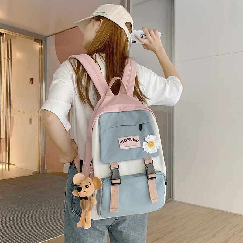 TINYAT Kawaii нейлоновый женский рюкзак, Модный водонепроницаемый рюкзак для девочек-подростков, школьная сумка, милый студенческий рюкзак, доро... 
TINYAT Kawaii нейлоновый женский рюкзак, Модный водонепроницаемый рюкзак для девочек-подростков, школьная сумка, милый студенческий рюкзак, доро...