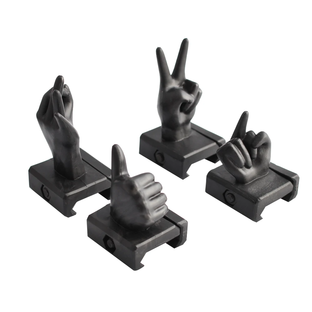 

Magorui 4Pcs/Set Novelty Finger Thumb Sights For 20mm Wide Rail Mount Base Hunting Scope Mount Decoration