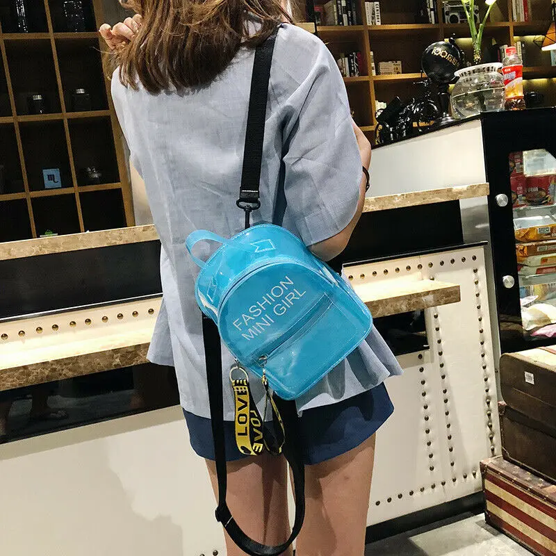Модный прозрачный рюкзак для девушек мини-рюкзак карамельных цветов школы и