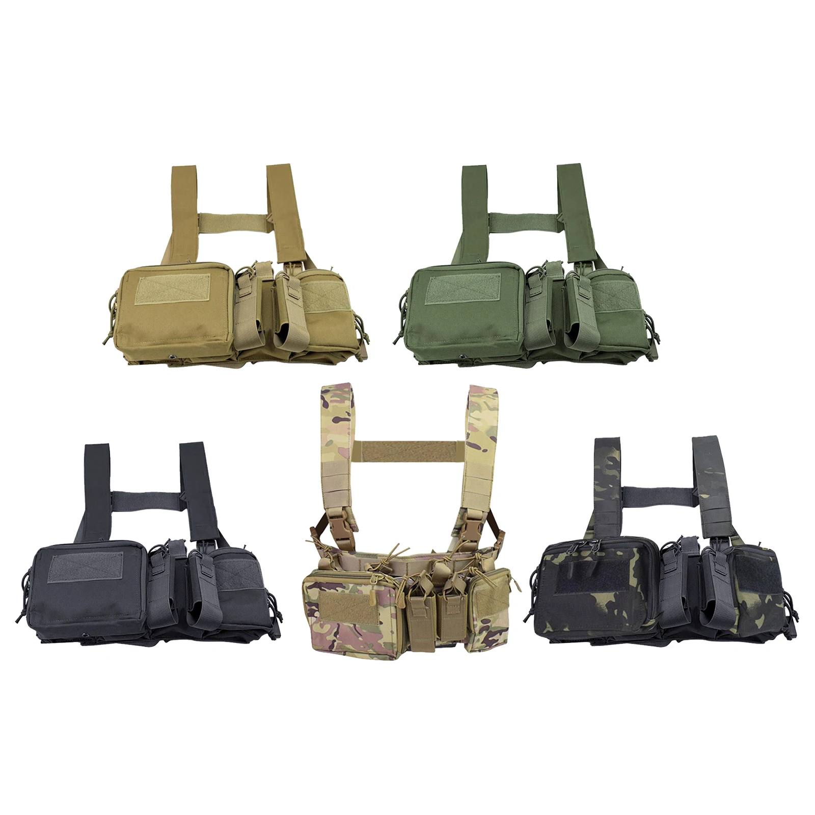 Tactical Chest Rig Bag Radio Harness Front Pouch Holster Holder Military Vest Bag Adjustable Strap
Tactical Chest Rig Bag Radio Harness Front Pouch Holster Holder Military Vest Bag Adjustable Strap