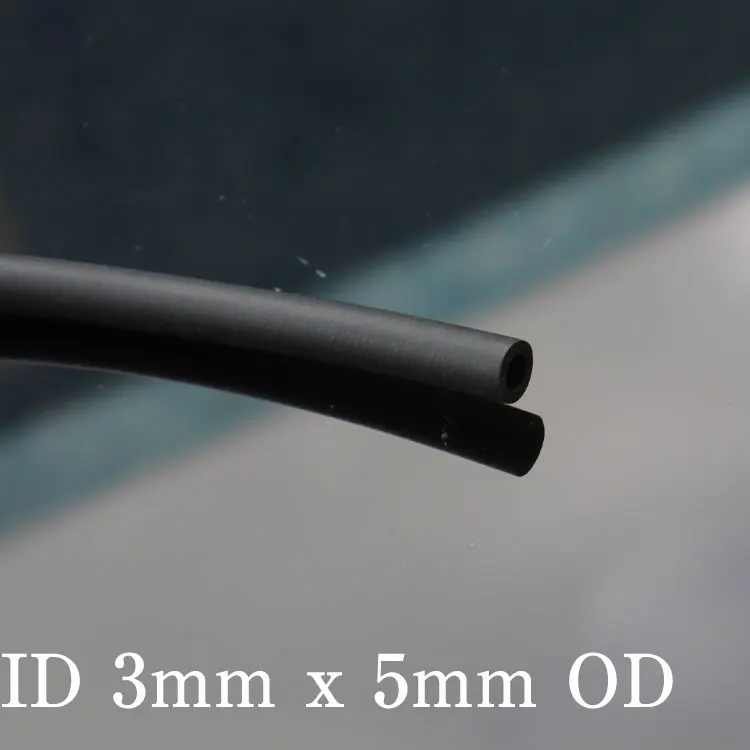 3x5 Black Fluorine Rubber Hose Tube ID 3mm x OD 5mm 1 meter 
3x5 Black Fluorine Rubber Hose Tube ID 3mm x OD 5mm 1 meter