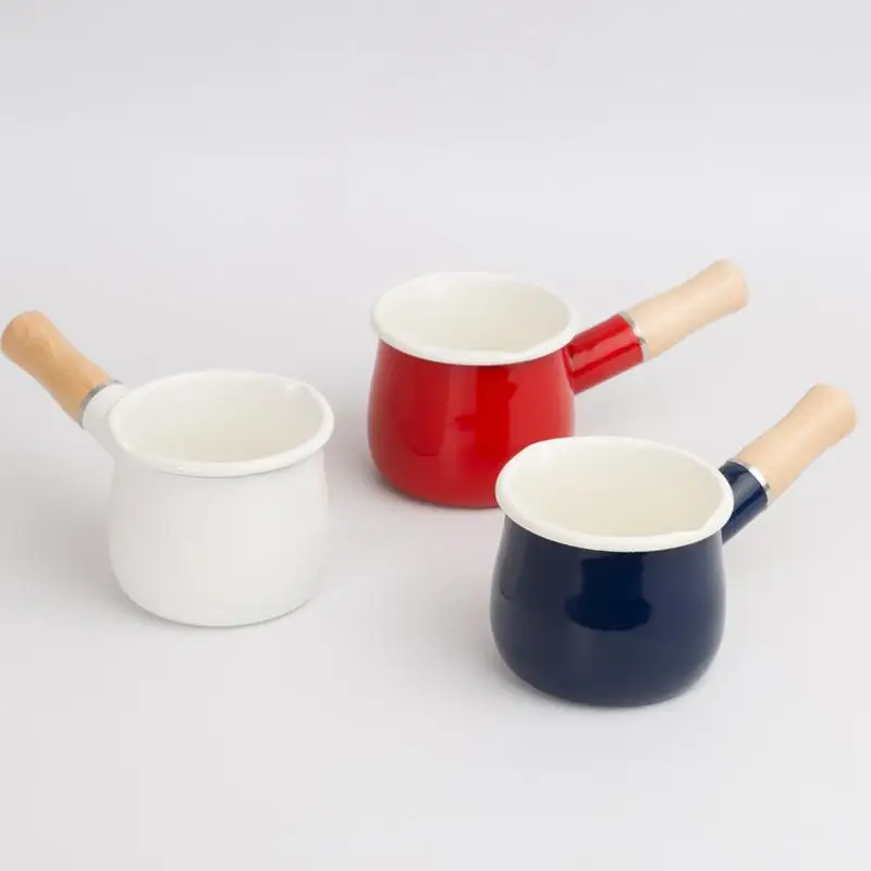 Milk Pot Japanese Style Enamel Milk Pot Single Handle Mini Dessert Heating Pot Butter Coffee Kitchen Tool Pot
Milk Pot Japanese Style Enamel Milk Pot Single Handle Mini Dessert Heating Pot Butter Coffee Kitchen Tool Pot