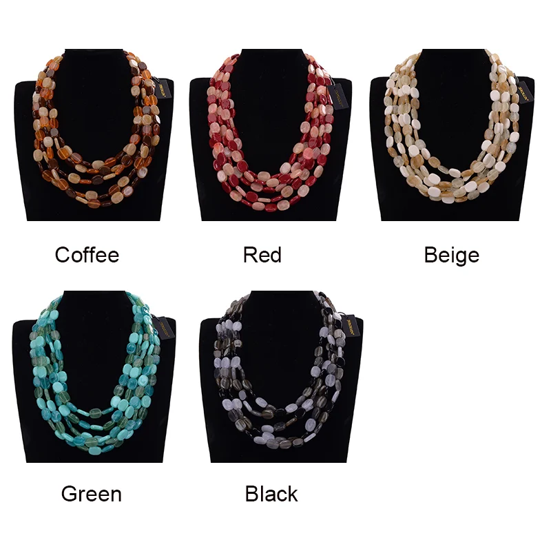 JEROLLIN 5 Colors Ethnic Tibetan Artifical Coral Stone 5 Layers Beaded Necklace Handmade Jewelry Bohemia Women Necklace
JEROLLIN 5 Colors Ethnic Tibetan Artifical Coral Stone 5 Layers Beaded Necklace Handmade Jewelry Bohemia Women Necklace