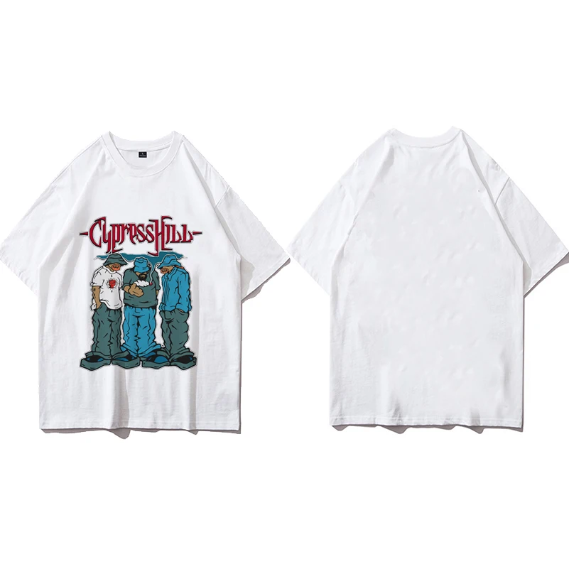 Hip-Hop Hi Street Fashion Brand Cypr Hill Band Print Pair Loose Shoulder f Mouwen T-shi Tij Top Men and Women
Hip-Hop Hi Street Fashion Brand Cypr Hill Band Print Pair Loose Shoulder f Mouwen T-shi Tij Top Men and Women