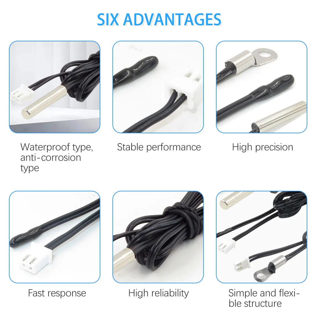10K 3950 1% NTC Thermistat Temperature Sensor Waterproof Thermal for STC-1000 Thermostat Thermometer Probe Wire Cable Probe
10K 3950 1% NTC Thermistat Temperature Sensor Waterproof Thermal for STC-1000 Thermostat Thermometer Probe Wire Cable Probe