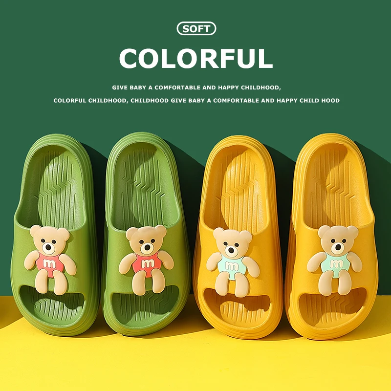 Children's Slippers Summer Boys Girls Home Non-slip Indoor Beach Slides Thick Soft Bottom Anti-collision Cute Bear Baby Sandals
Children's Slippers Summer Boys Girls Home Non-slip Indoor Beach Slides Thick Soft Bottom Anti-collision Cute Bear Baby Sandals