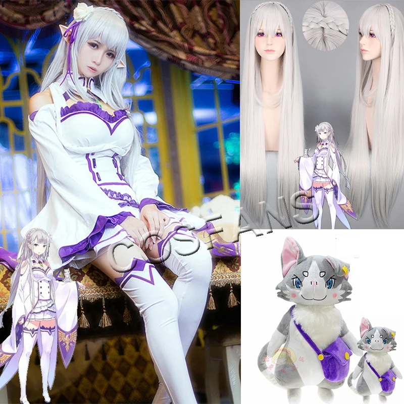 Anime Re Zero Emilia Cosplay Re: Starting life in a different world from zero Emilia Cosplay Full set of wigs and shoes dolls
Anime Re Zero Emilia Cosplay Re: Starting life in a different world from zero Emilia Cosplay Full set of wigs and shoes dolls