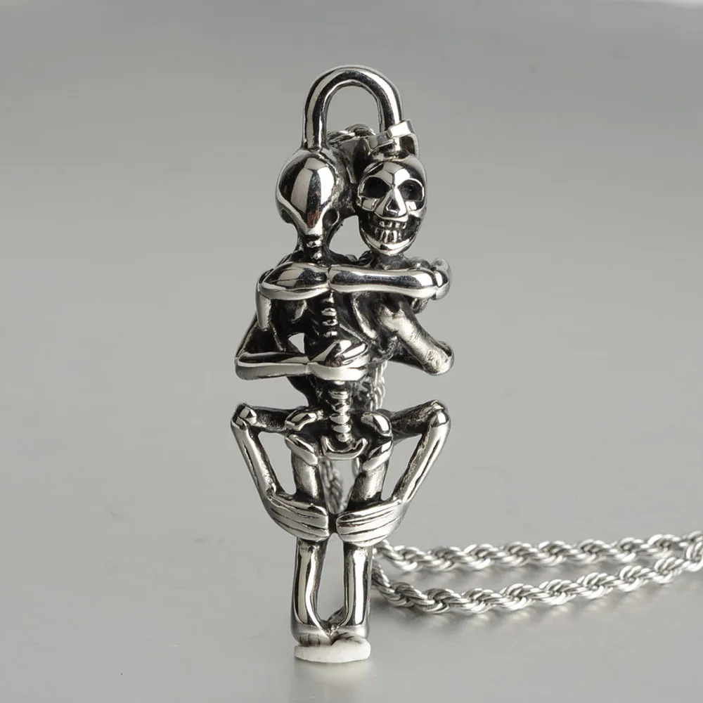 Stainless Steel Double Skull Pendant Chain Cross Necklace Men's Fashion Wild Black Jewelry New Arrival
Stainless Steel Double Skull Pendant Chain Cross Necklace Men's Fashion Wild Black Jewelry New Arrival