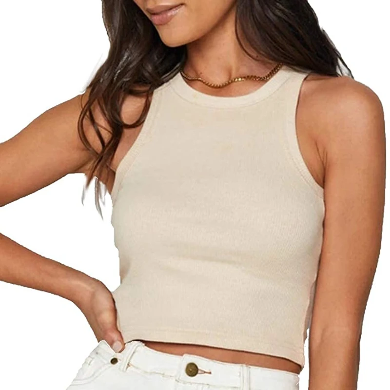 Women's Basic Solid O Neck Rib-Knit Crop Vest Sleeveless Racerback Cropped Sports Tank Tops
Women's Basic Solid O Neck Rib-Knit Crop Vest Sleeveless Racerback Cropped Sports Tank Tops